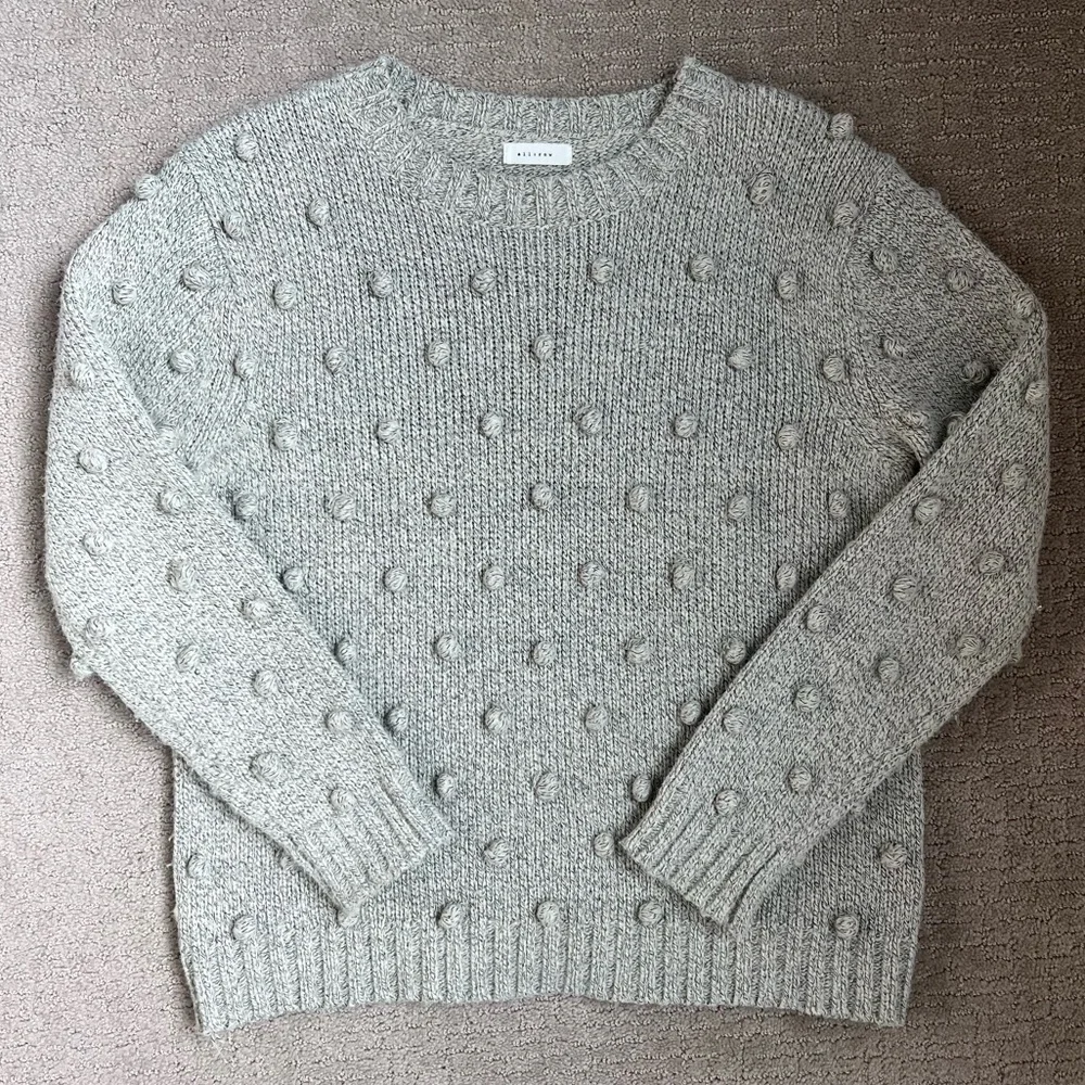 All:Row Chunky Knit Pom Pom Sweater